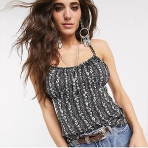{Free People} Brand New Donna Printed Cami Top